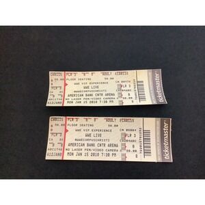 WWE LIVE Floor Seatings Tickets JAN 15 2018 Wrestling WWE CORPUS CHRIST TEXAS